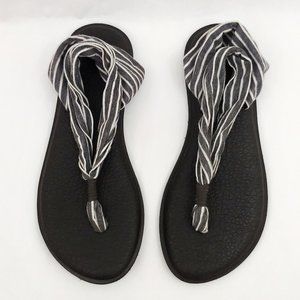 Sanuk Women's Yoga Sling Grey & White Sandals